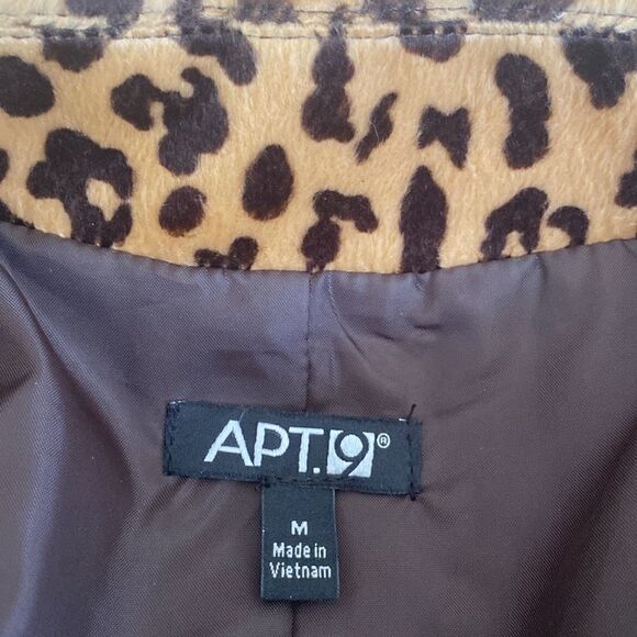 Apt.9 Leopard Print 50’s Style Teddy Jacket - Picture 15 of 16